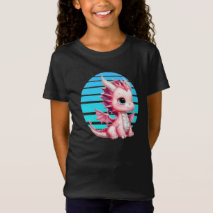 T-Shirt Ce design présente un dragon rose mignon avec un g
