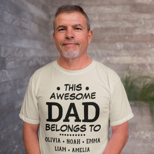 T-shirt Ce Fantastique Père Appartient À Des Noms Personna