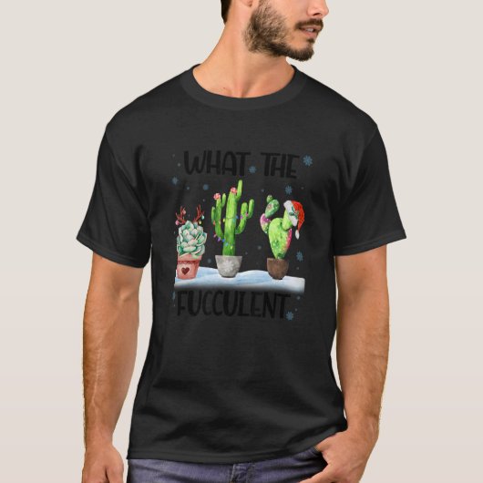 T-shirt Ce Fucculent Cactus Succulents Santa Hat Chr (Devant)