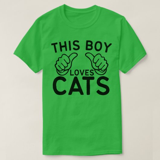 T-shirt Ce Garçon adore Chat1 (Design devant)