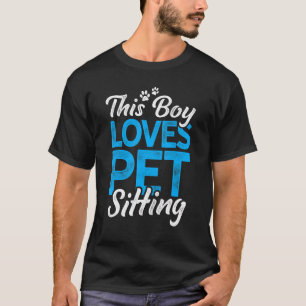 T-shirt Ce Garçon Aime Animaux assis Animal Chien Sitter A