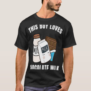 T-shirt Ce Garçon Aime Chocolat Lait Alimentation Manger G