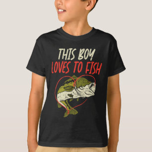 T-shirt Ce garçon aime pêcher B Famille de pêche assortie