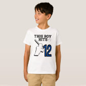 T-shirt Ce garçon atteint 12 - baseball 12h anniversaire (Devant entier)