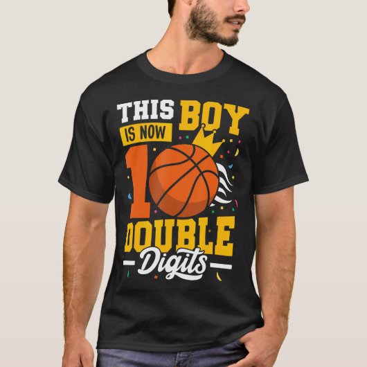 T-shirt Ce Garçon Est Maintenant Double Chiffres Basketbal (Devant)