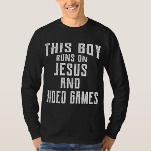 T-shirt Ce Garçon Fonctionne Sur Jésus Et Jeux Vidéo Chris