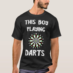 T-shirt Ce Garçon Jouant fléchettes Bullseye Jeu fléchette