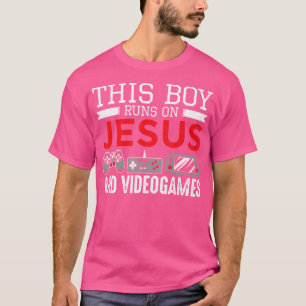 T-shirt Ce Garçon Se Rend Sur Jésus Et Jeux Vidéos Drôle C