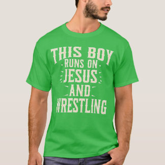 T-shirt Ce garçon sur Jésus lutte de foi sports garçons ga