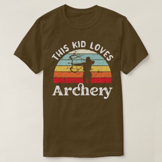 T-shirt Ce gosse aime le tir à l'arc garçons filles cadeau (Design devant)