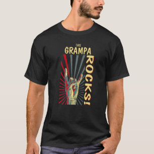 T-shirt Ce Grampa Rocks Vintage Retro Concert les années 7
