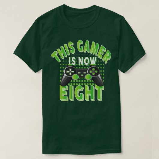 T-shirt Ce Joueur Est Maintenant Huit Ans Jeu Vidéo Garçon (Design devant)