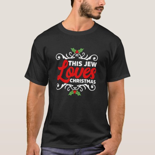 T-shirt Ce juif aime l'hiver de Noël (Devant)