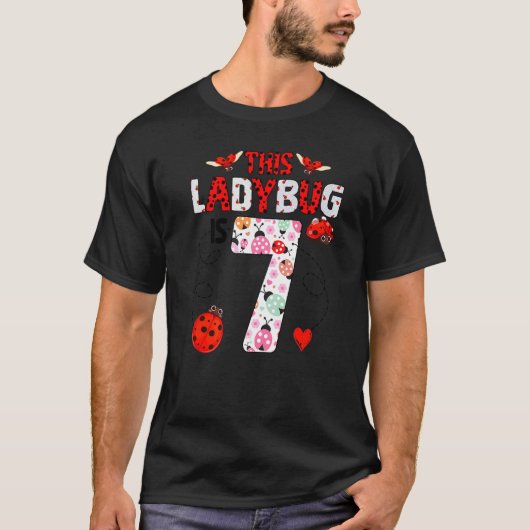 T-shirt Ce Ladybug A 7 Ans Thème Ladybug (Devant)