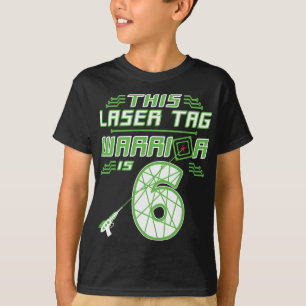 T-shirt Ce Laser Tag Warrier est 6 Jeu 6e Anniversaire