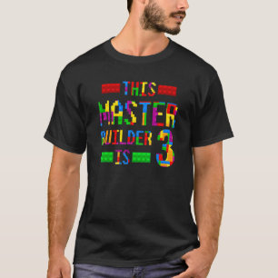 T-shirt Ce Maître Constructeur 3 Ans Né 2019 Troisième Bi