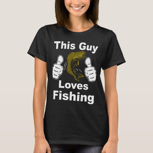 T-shirt Ce mec adore la pêche (Devant)