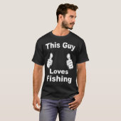 T-shirt Ce mec adore la pêche (Devant entier)
