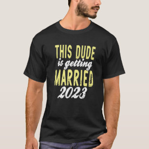 T-shirt Ce Mec Se Marie 2023 Retro Bachelor P