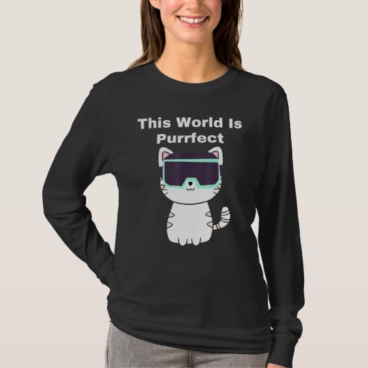 T-shirt Ce Monde Est Purifié - Cat Gamer Vr Virtual Real (Devant)