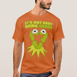 T-shirt Ce N'Est Pas Facile D'Être Green Recycle Frog