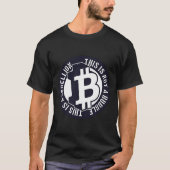 T-shirt Ce N'Est Pas La Rébellion Bitcoin Badge Crypto Coi (Devant)