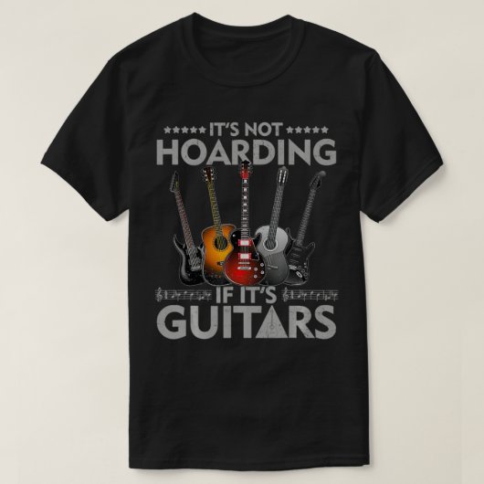 T-shirt Ce n'est pas l'accumulation si ses guitares sont V (Design devant)