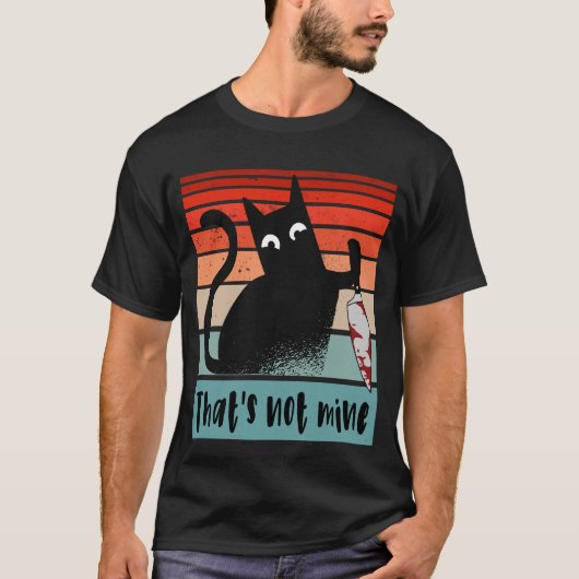 T-shirt Ce n'est pas le mien, Chat Innocent avec couteau C (Devant)