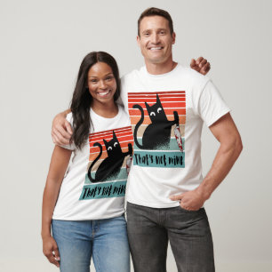 T-shirt Ce n'est pas le mien, Chat Innocent avec couteau C