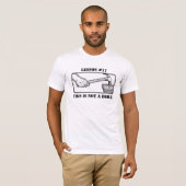 T-shirt Ce n'est pas un foret - main, marteau, clou (Devant entier)