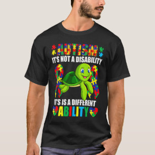T-shirt Ce N'est Pas Un Handicap Autisme Tortue Différente