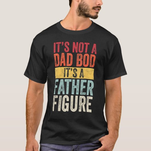 T-shirt Ce n'est pas un papa Bod C'est un père Figure Rétr (Devant)