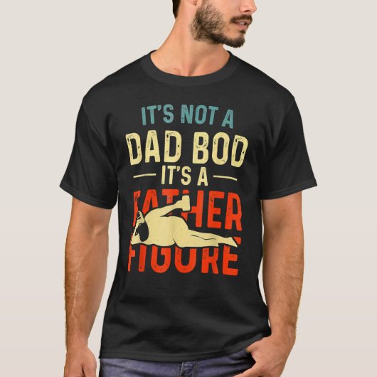 T-shirt Ce n'est pas un papa Bod C'est un père Figure Rétr (Devant)