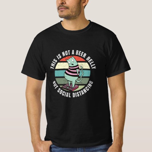 T-shirt Ce n'est pas un ventre de bière, mais une distance (Devant)