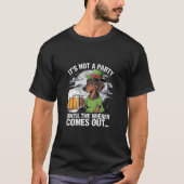 T-shirt Ce n'est pas une fête jusqu'à Dachshund Irish Beer (Devant)