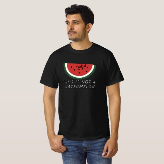T-shirt Ce n'est pas une pastèque - Palestine (Devant entier)