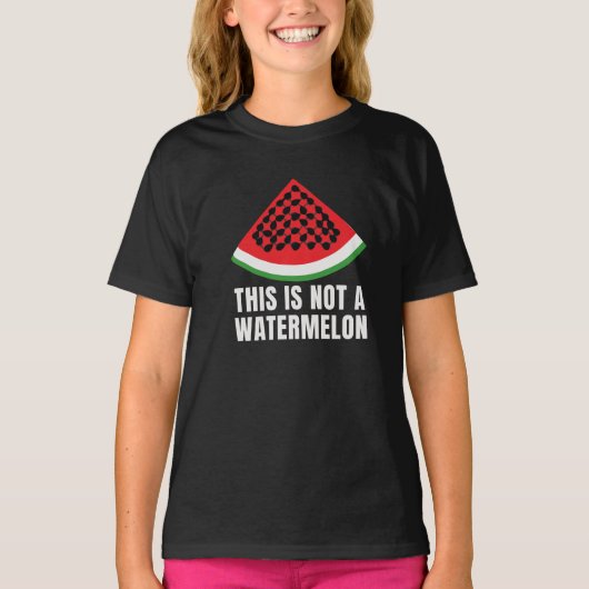 T-shirt Ce n'est pas une pastèque - Palestinien keffiyeh (Devant)