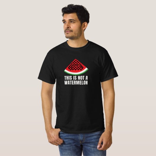 T-shirt Ce n'est pas une pastèque - Palestinien keffiyeh (Devant entier)