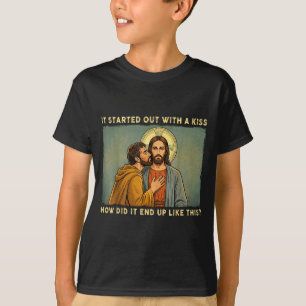 T-shirt Ce n'était qu'un baiser jésus & judas meme drô