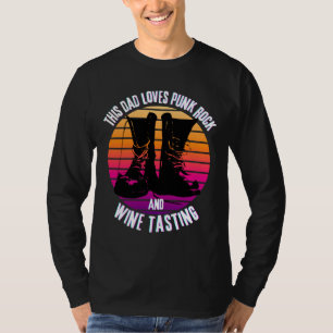 T-shirt Ce Papa Aime Le Rock Punk Et La Dégustation De Vin