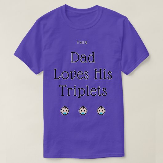 T-shirt Ce Papa Aime Ses Triplets 1 (Design devant)