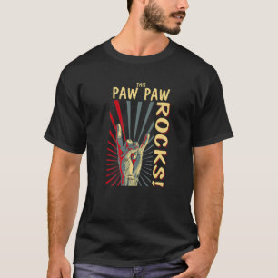 T-shirt Ce Paw Paw Rocks Vintage Retro Concert Les années