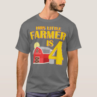 T-shirt Ce petit agriculteur a 4 ans tracteur agricole nai
