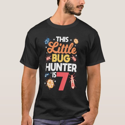 T-shirt Ce Petit Chasseur De Bogue Est 7 Anniversaire Anni (Devant)