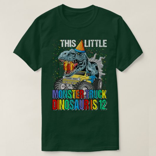 T-shirt Ce Petit Dinosaure De Camion Monster A 12E Anniver (Design devant)
