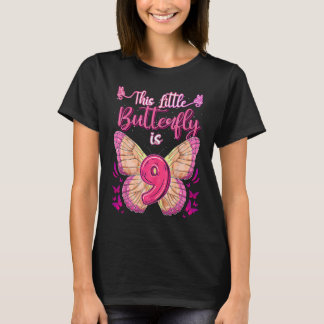 T-shirt Ce Petit Papillon A 9 Ans 9E Anniversaire