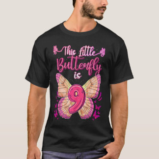 T-shirt Ce Petit Papillon A 9 Ans 9E Anniversaire