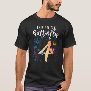 T-shirt Ce petit papillon a un 4ème anniversaire 4 ans B
