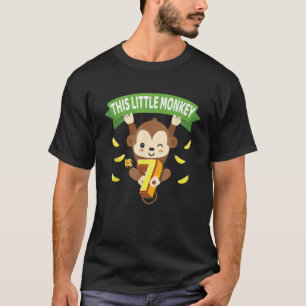 T-shirt Ce Petit Singe A 7 Ans Enfant 7E Anniversaire