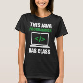 T-shirt Ce programmeur Java a un codage de programmation d (Devant)